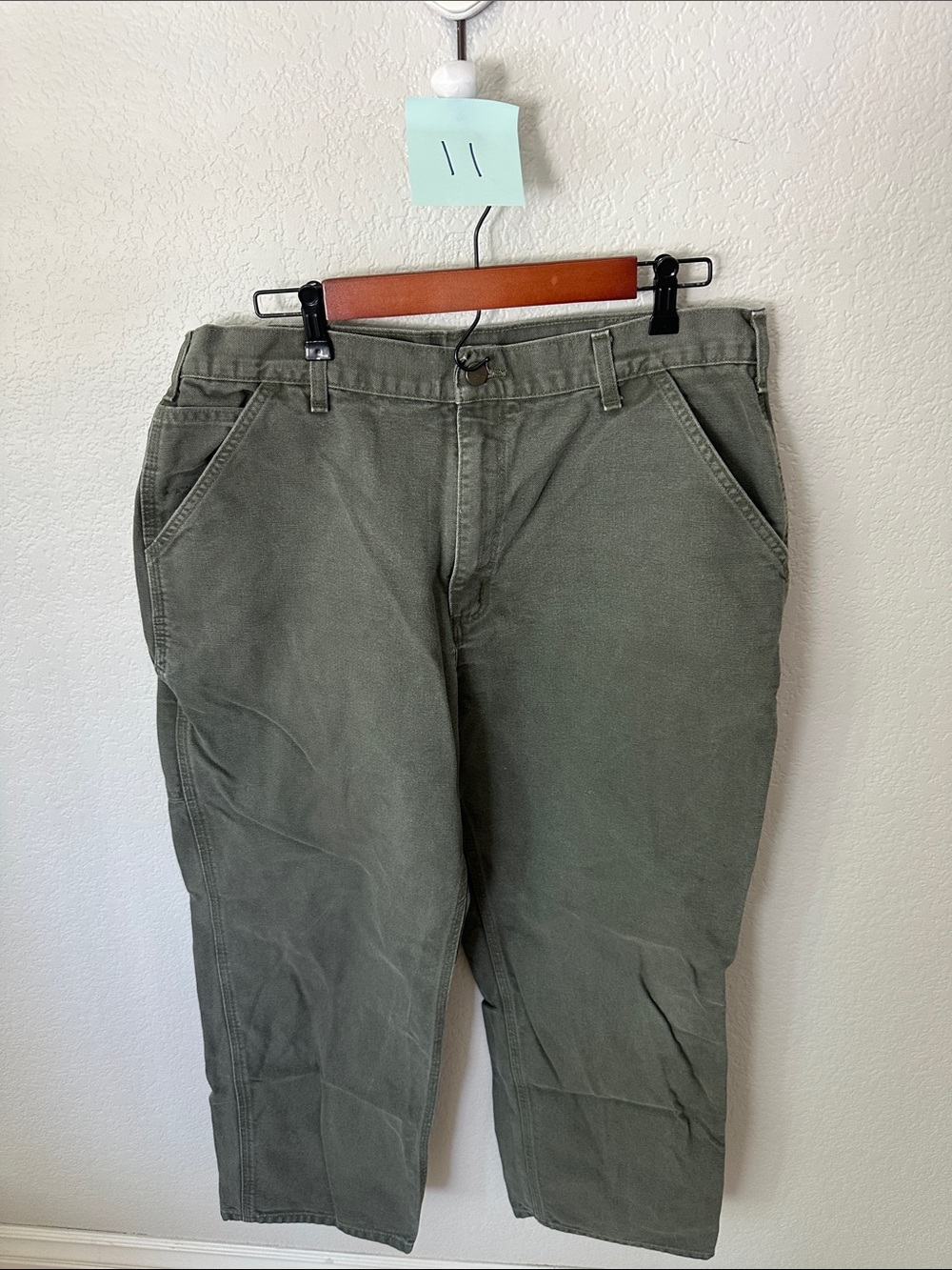 Carhartt Olive Green Chino Work Pants